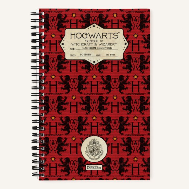 HOGWARTS™ School GRYFFINDOR™ Class Notebook (Front)