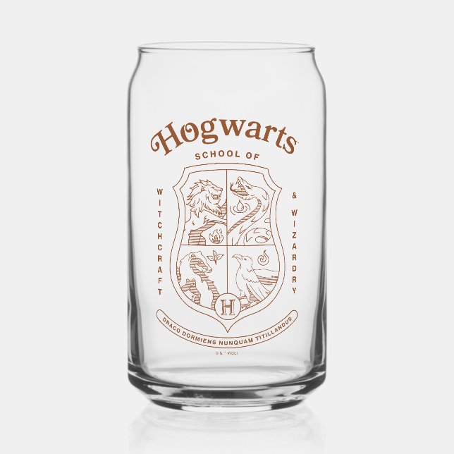 HOGWARTS™ School of Witchcraft and Wizardry Crest Can Glass (Front)