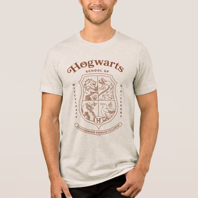 HOGWARTS™ School of Witchcraft and Wizardry Crest Tri-Blend Shirt (Front)