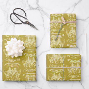 HOGWARTS™ Winged Shield Graphic Wrapping Paper Sheet