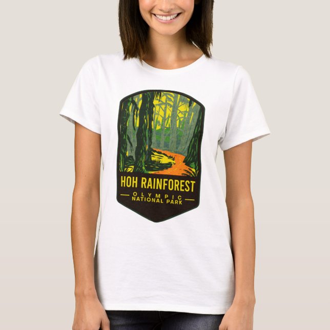 Hoh Rain Forest Olympic National Park T-Shirt (Front)