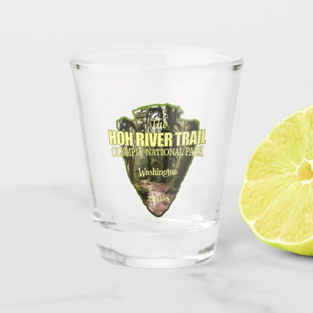 Hoh River Trail (arrowhead) Shot Glass (Front)