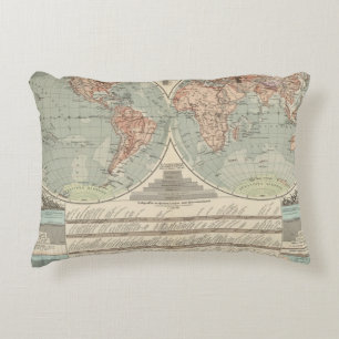 Hohen und Tiefen - Highs and Lows Atlas Map Decorative Cushion