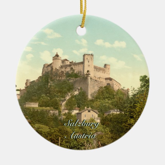 Hohensalzburg Castle II, Salzburg, Austria Ceramic Ornament (Front)