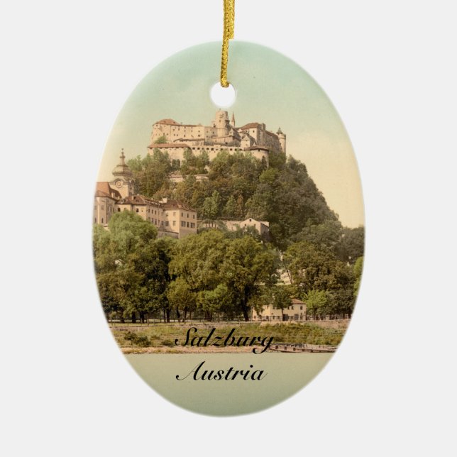 Hohensalzburg Castle III, Salzburg, Austria Ceramic Ornament (Front)