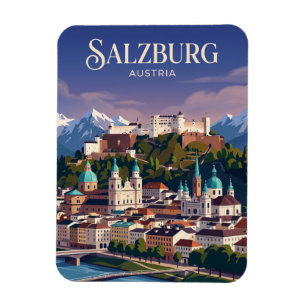 Hohensalzburg Fortress and Skyline Austria Magnet