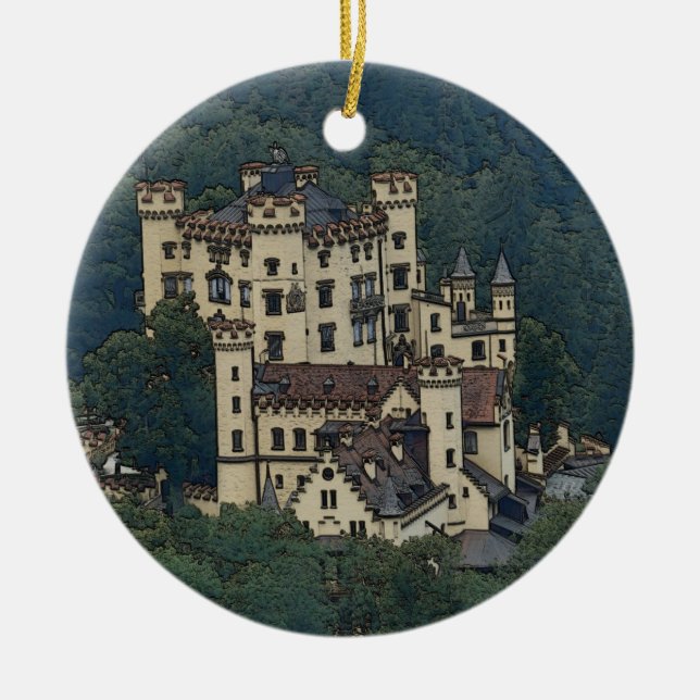 Hohenschwangau Castle Ceramic Ornament (Front)