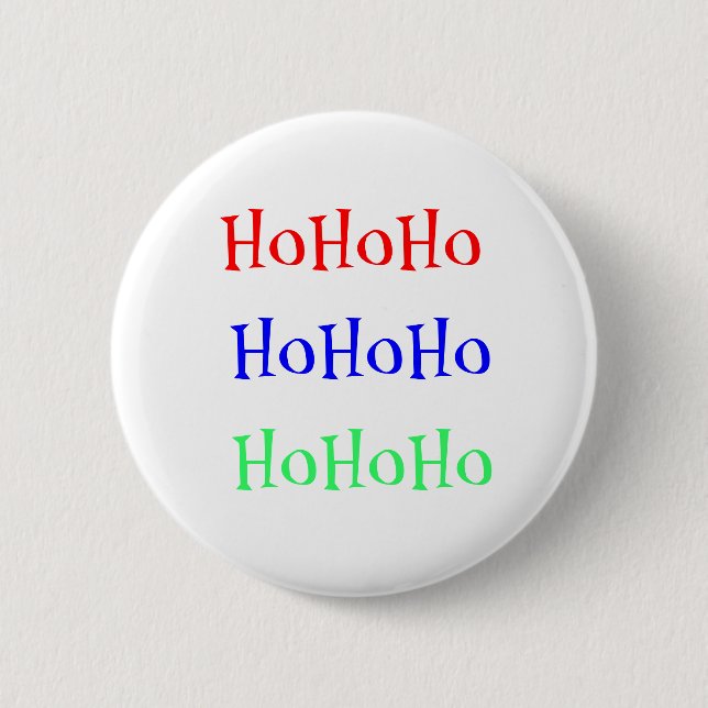 HoHoHo, 6 Cm Round Badge (Front)
