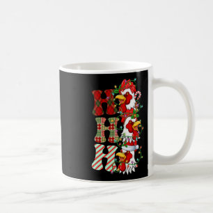 Hohoho Chickens Santa Hat Reindeer Merry Christmas Coffee Mug