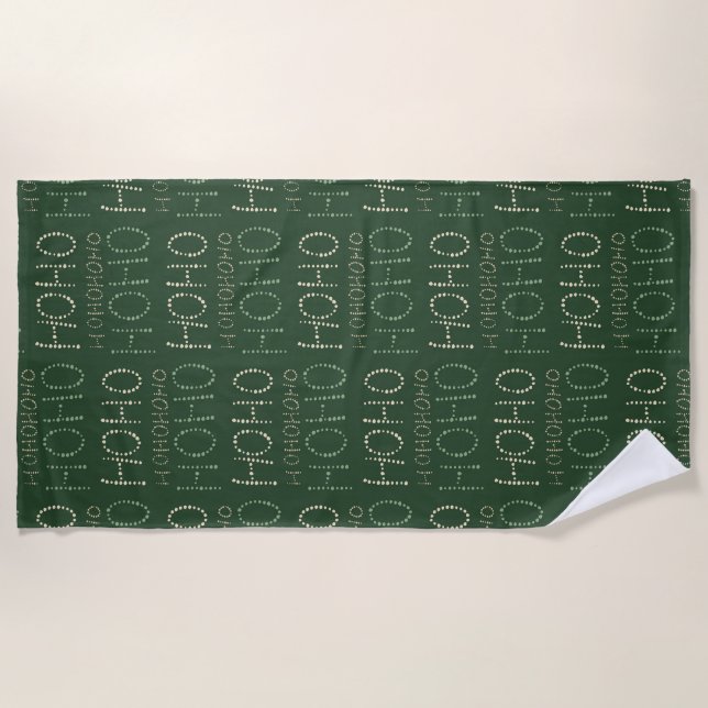 Hohoho Christmas sage green  Wrapping Paper Beach Towel (Front)