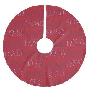 Hohoho Christmas sage green Wrapping Paper Brushed Polyester Tree Skirt