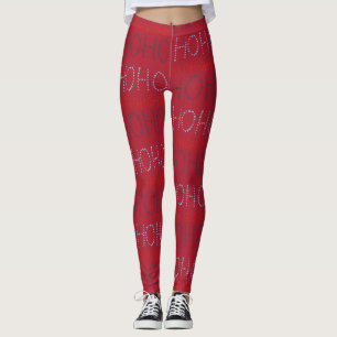 Hohoho Christmas sage green  Wrapping Paper Leggings