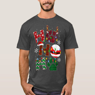HoHoHo Dog Paw Christmas Pajama Cute Holiday Dog L T-Shirt