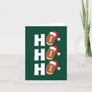 HoHoHo Football   Funny Christmas Season Humour Holiday Card