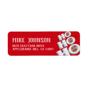 HOHOHO! Funny face holiday Return Address Labels