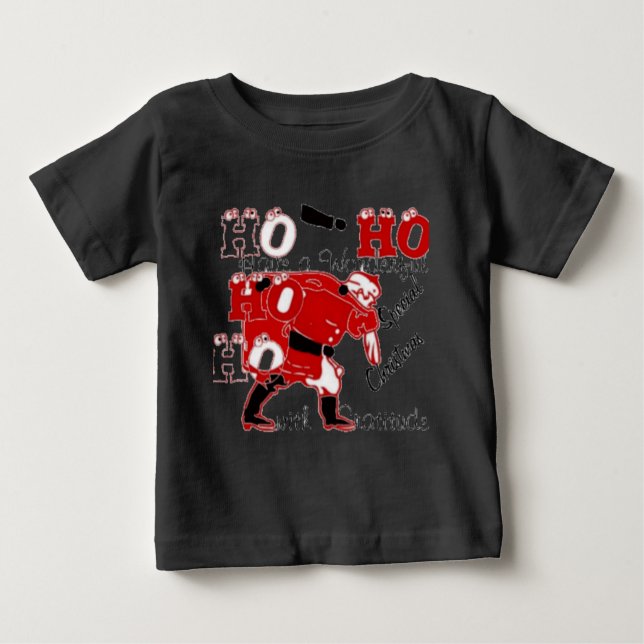 HOHOHO Have a Wonderful Christmas With Gratitude Baby T-Shirt (Front)