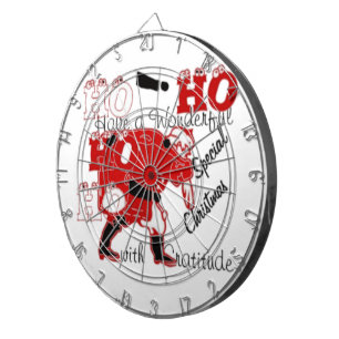 HOHOHO Have a Wonderful Christmas With Gratitude Dartboard