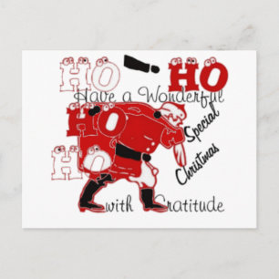 HOHOHO Have a Wonderful Christmas With Gratitude Postcard