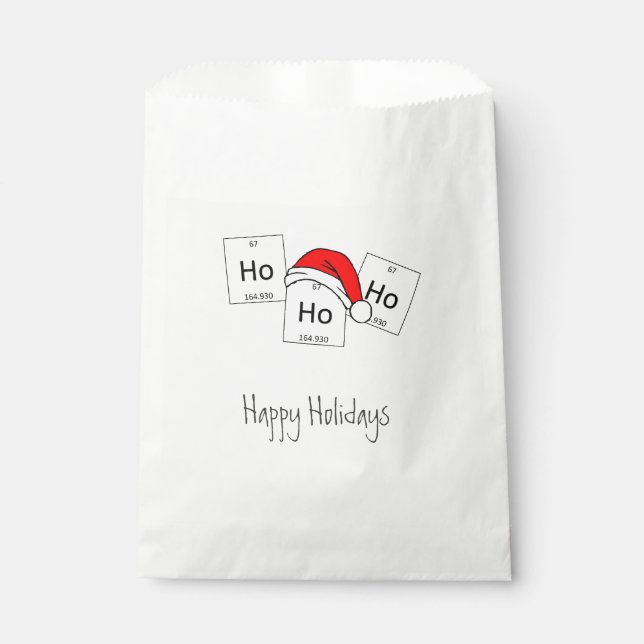 HoHoHo Holmium Chemistry Element Christmas Pun Favour Bag (Front)