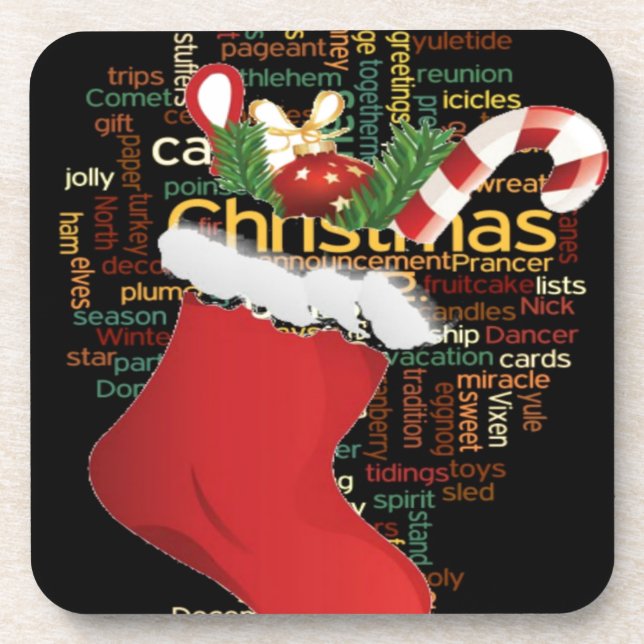 HoHoHo! Merry Christmas GIFTS and a Happy New Year Coaster (Front)