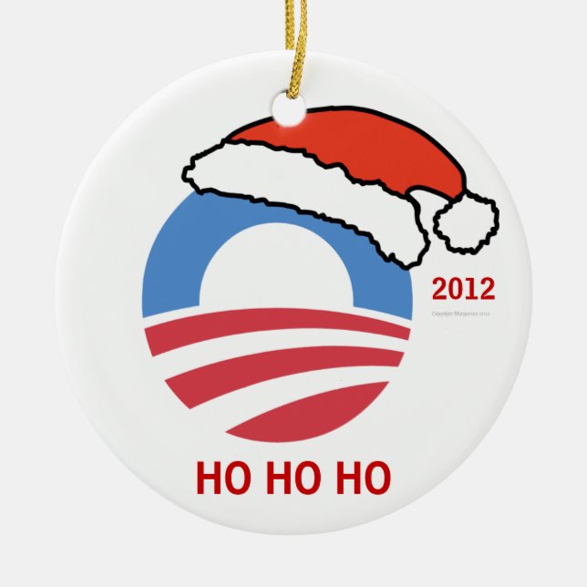 HoHoHo Obama Personalised Ornament (Front)
