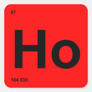 HoHoHo Periodic Table Element HO Square Sticker