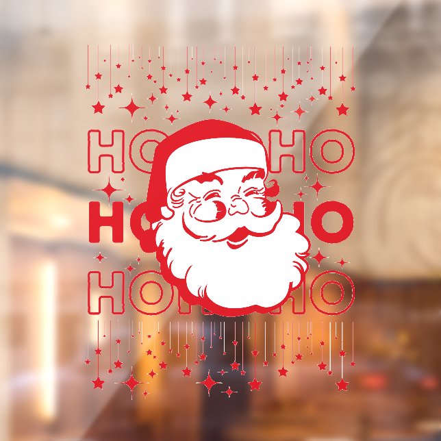 Hohoho Red Retro Santa Claus Starry Sky (Sheet 2)