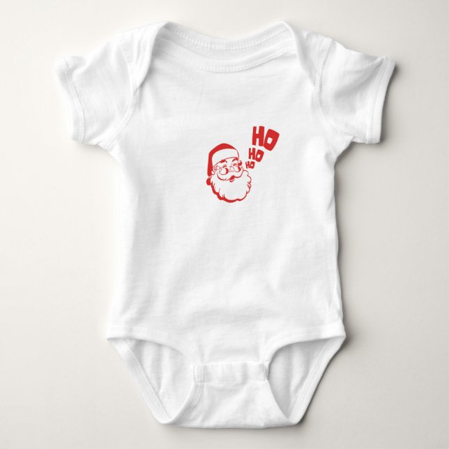 HoHoHo Santa Claus Christmas T-Shirt,Fun,cut Baby Bodysuit (Front)