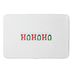 HOHOHO Santa Claus Laugh Snow Blizzard Christmas Bath Mat