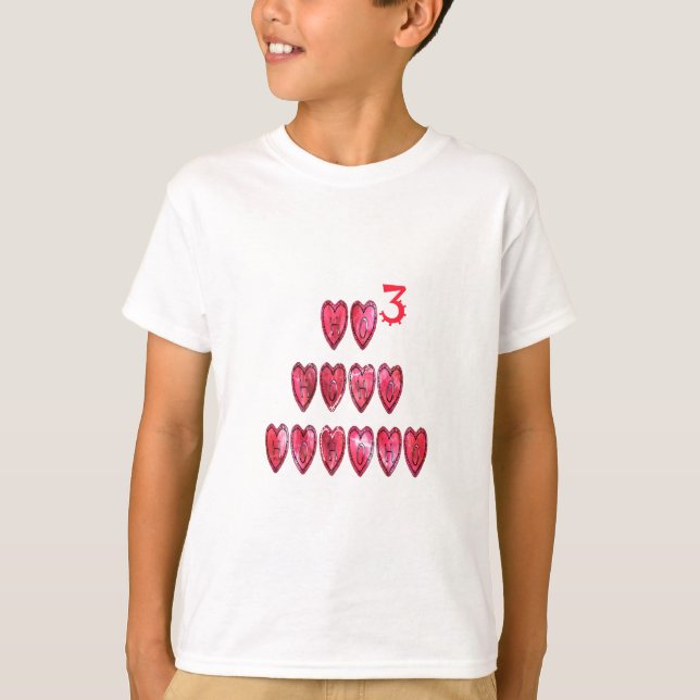 Hohoho! Santa cool hearts text Christmas love desi T-Shirt (Front)