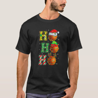 HOHOHO Santa Elf Reindeer Basketball Balls Christm T-Shirt