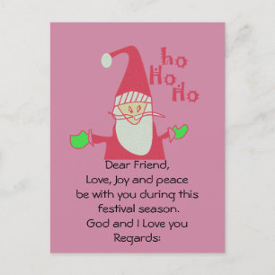 HoHoHo Santa God and I Love You Postcards