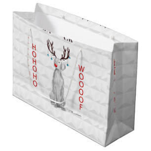 HOHOHOWOOOF WEIMARANER GIFT BAG