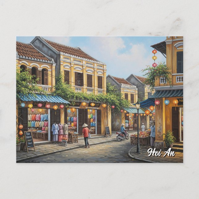 Hoi An Vietnam Vintage Travel Postcard (Front)