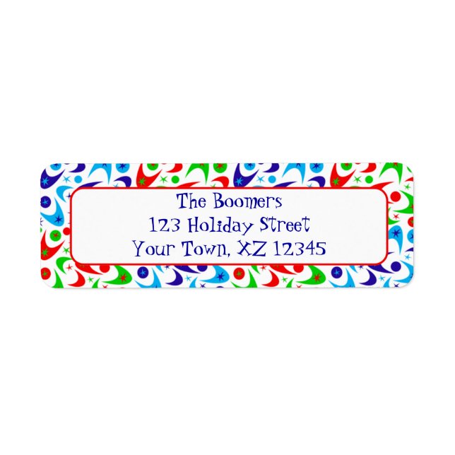 Hoilday Boomerangs Return Address Label (Front)
