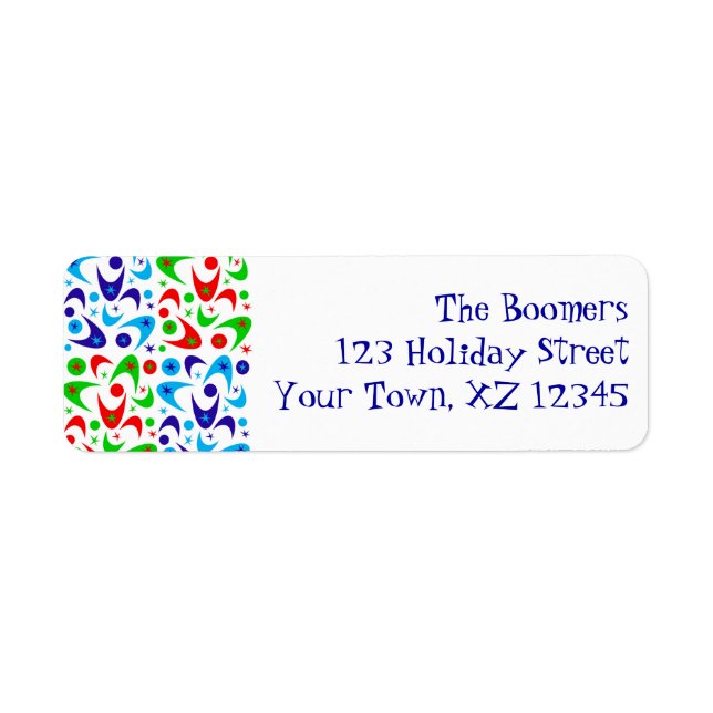 Hoilday Boomerangs Return Address Label (Front)