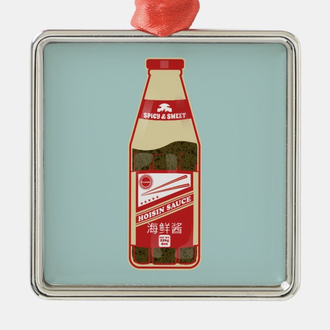 Hoisin Sauce Cantonese Food Metal Ornament (Front)
