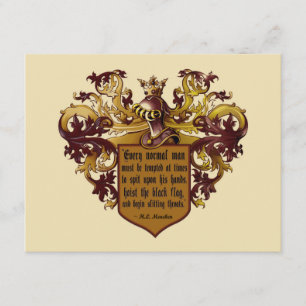 Hoist the Black Flag Mencken Quotation Custom Invitation