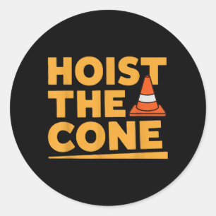 Hoist The Cone Pirates The Traffic Cone Baseball Classic Round Sticker
