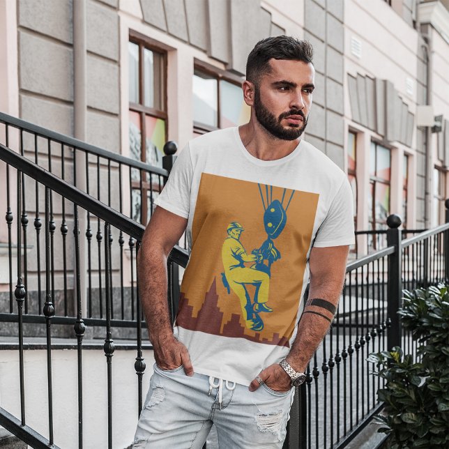 Hoisted Construction Worker T-Shirt (Creator Uploaded)