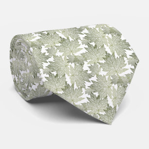 hojas de otoño verde militar degradado tie