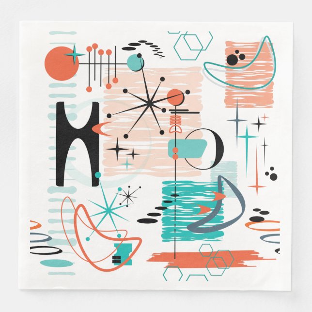 HoJo Retro Paper Dinner Napkins (Front)