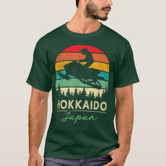 Hokaido Japan Snowmobile Riding Cool Snowmobiling  T-Shirt