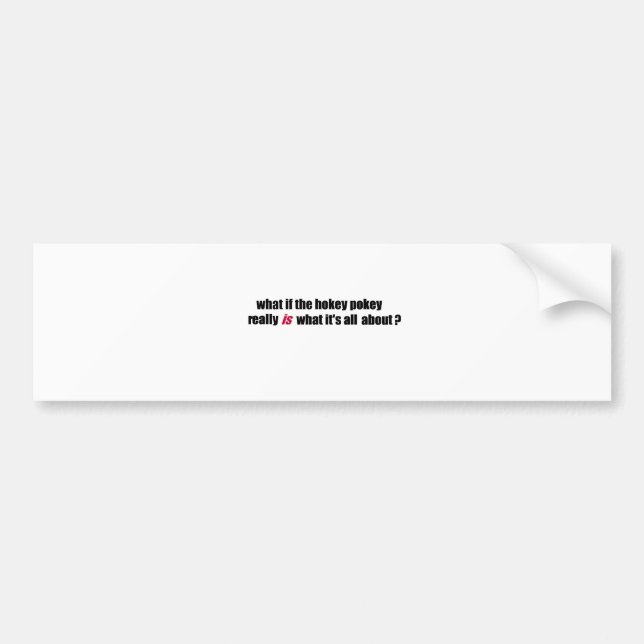Hokey pokey bumper sticker (Front)