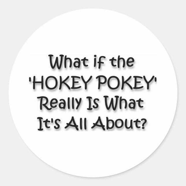 HOKEY POKEY CLASSIC ROUND STICKER (Front)