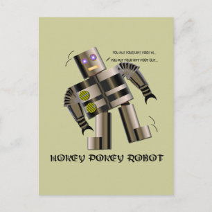 Hokey Pokey Robot Postcard