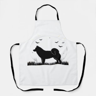 Hokkaido Dog � Halloween Moon Silhouette Classic T Apron