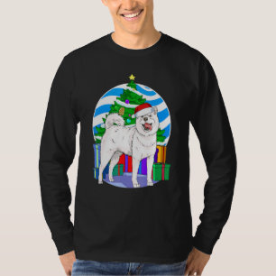 Hokkaido Dog Santa Christmas Tree Decor T-Shirt