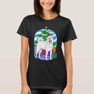 Hokkaido Dog Santa Christmas Tree Decor T-Shirt