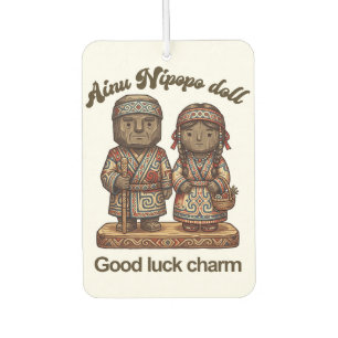 Hokkaido folk craft: Ainu traditional Nipopo doll Car Air Freshener